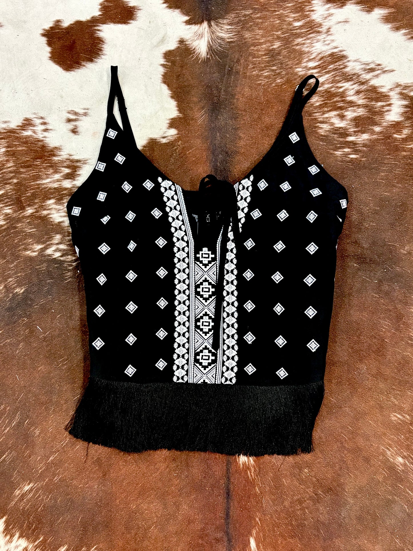 Women’s embroidered Tie Front Top