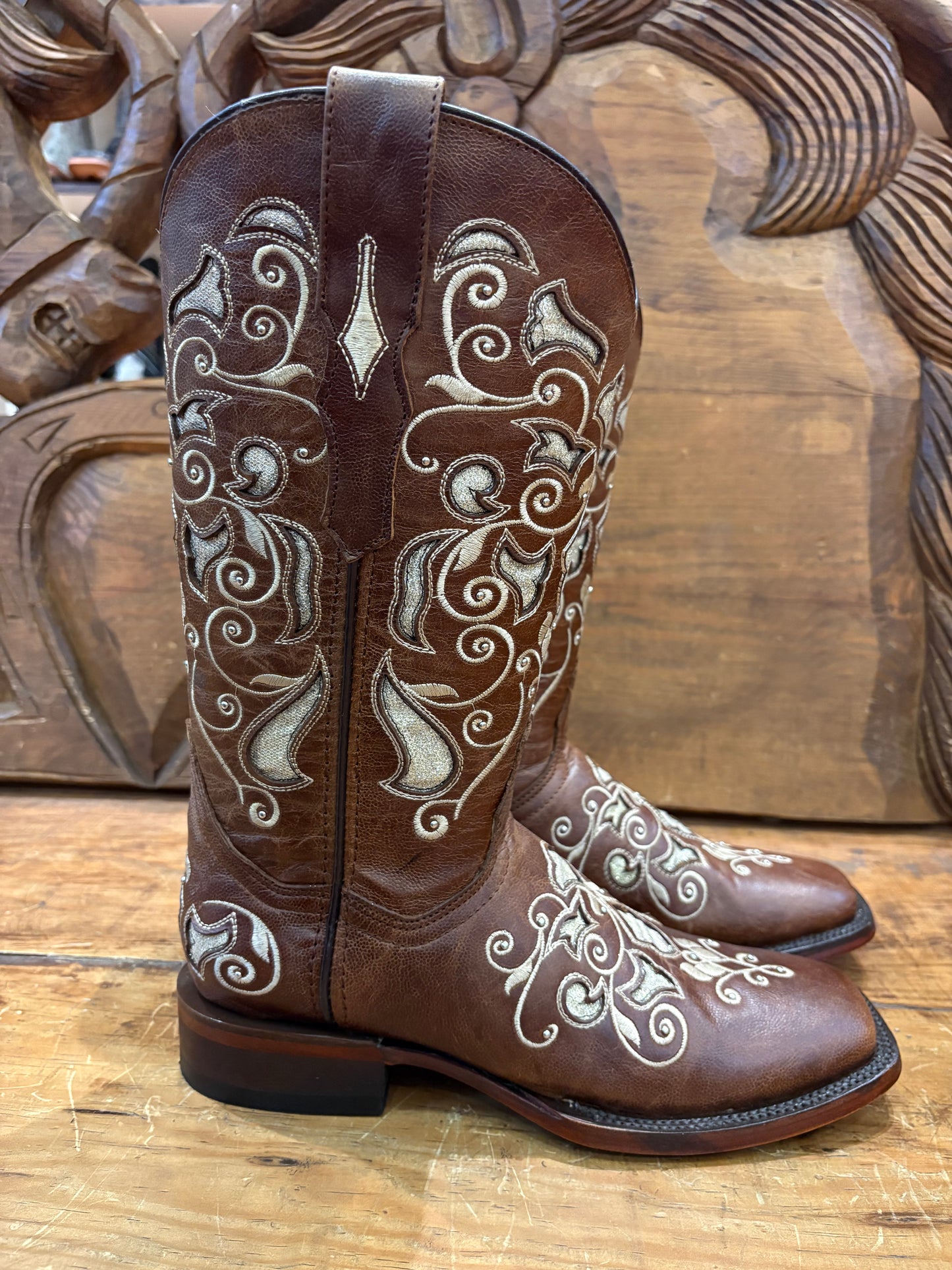 Bronzer Boot: Carter Tabaco Leather square Toe Boot