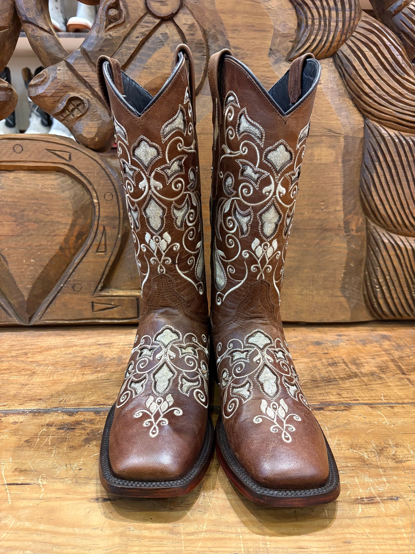 Bronzer Boot: Carter Tabaco Leather square Toe Boot