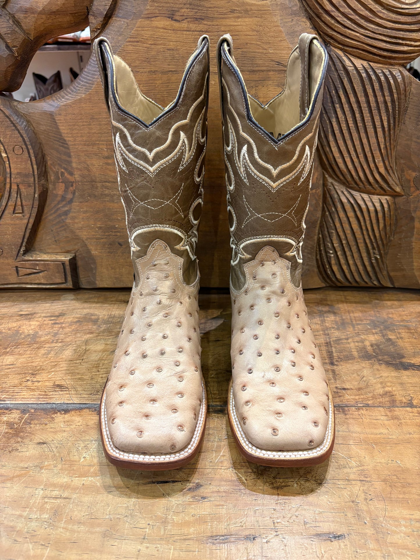 Reyme Boot: Ostrich Orix Square Toe Boot