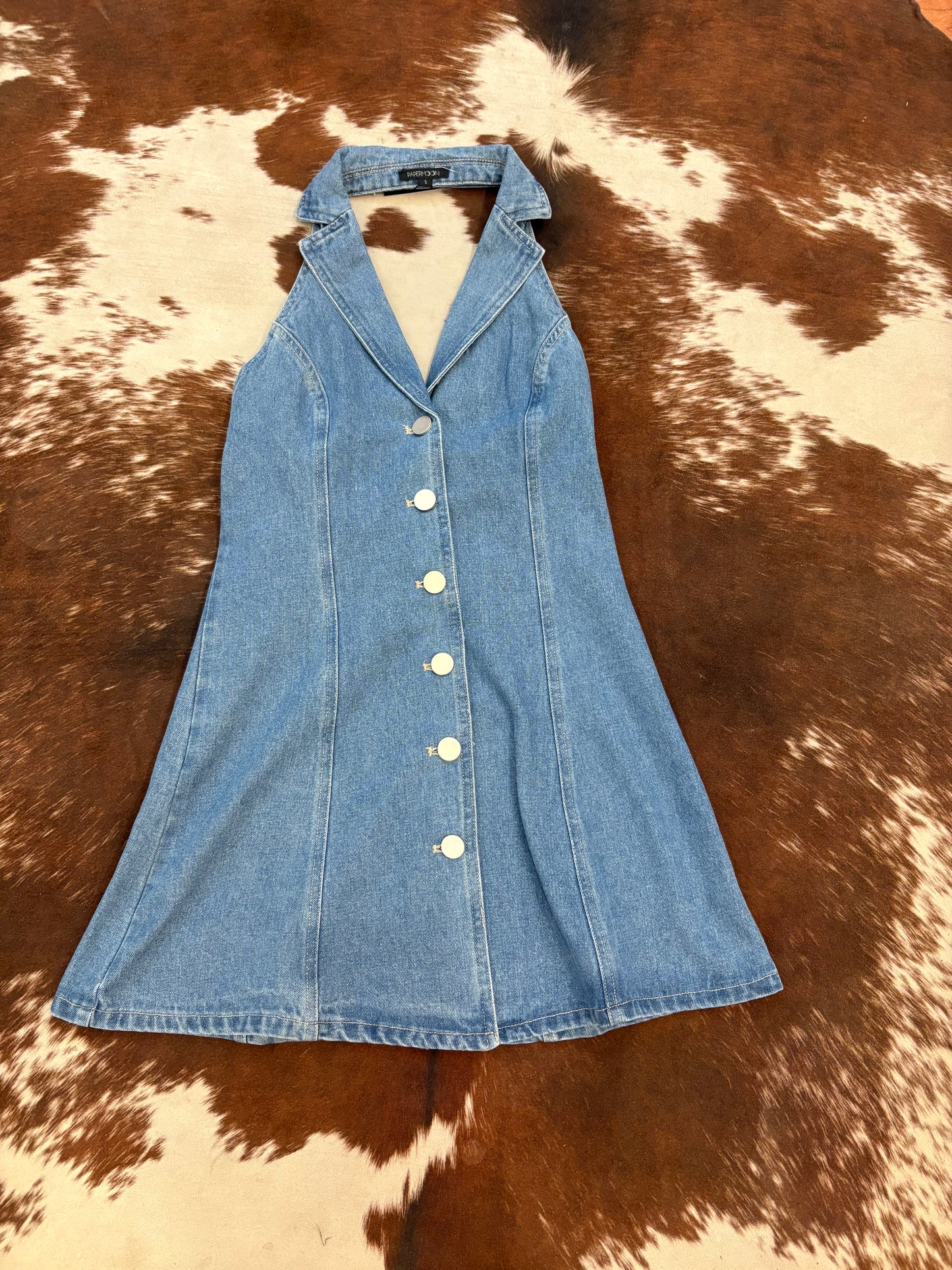 Women's  Blue Collar Demin Dress