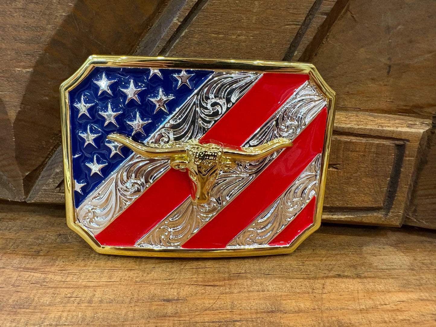 USA Bull  Belt Buckle